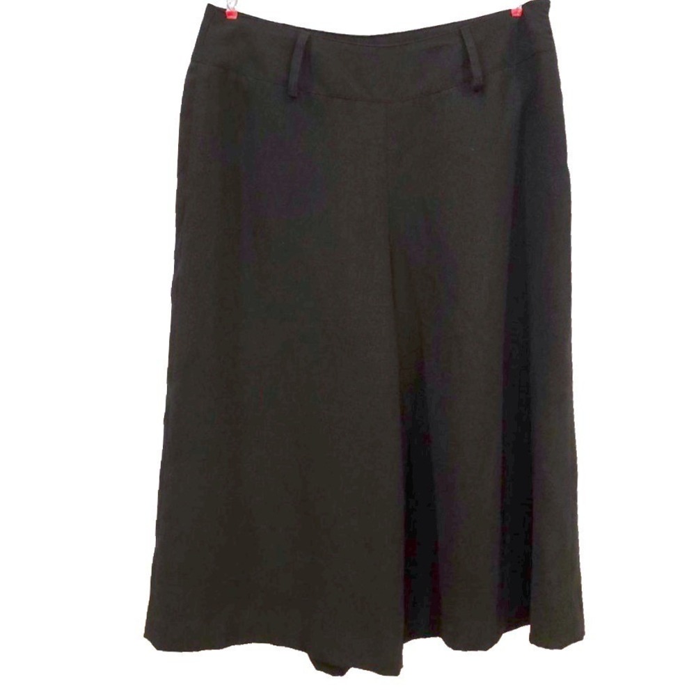 VTG 2000s Worthington Culottes Pants Womens 10 Black Gaucho Wide Leg Crop